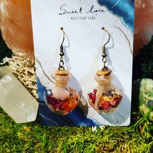 Self love spell jars earrings
